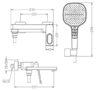 Смеситель для ванны Raglo R51.30 хром